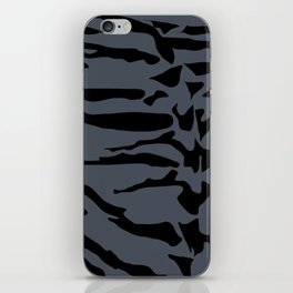 Tiger Stripes Dark Grey iPhone Skin