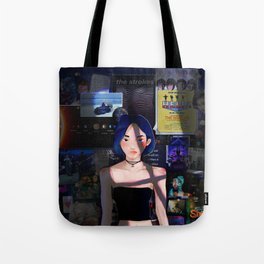 She is doing that blue-ing thing again Tote Bag