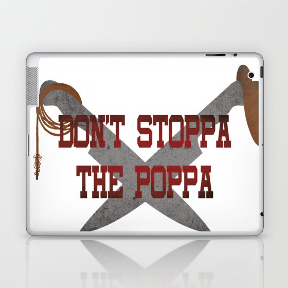 Don't Stoppa the Poppa no Stop the Pops Papa Grilling Graphic Laptop & iPad Skin