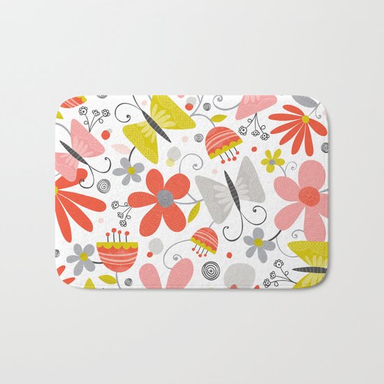 Busy Butterflies Bath Mat
