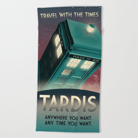 NOW BOARDING: TARDIS Beach Towel