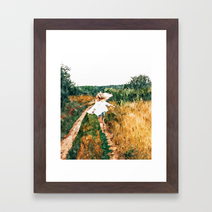 Free Spirit Painting Nature Framed Art Print By 83oranges