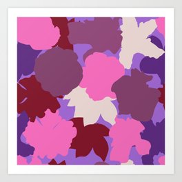 Abstract Purple Tropical Pattern 04 Art Print