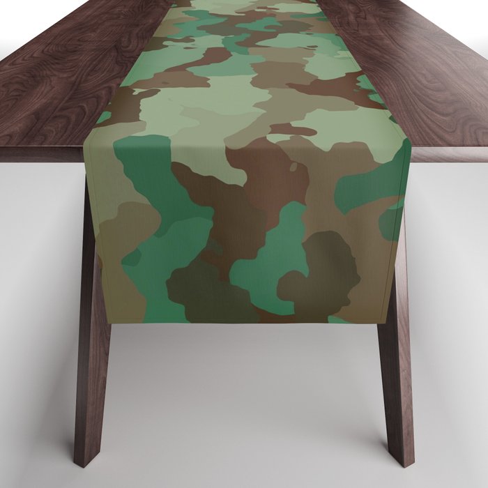  Camo,camouflage,military style pattern  Table Runner