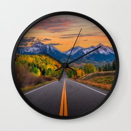 The Road To Telluride Wall Clock