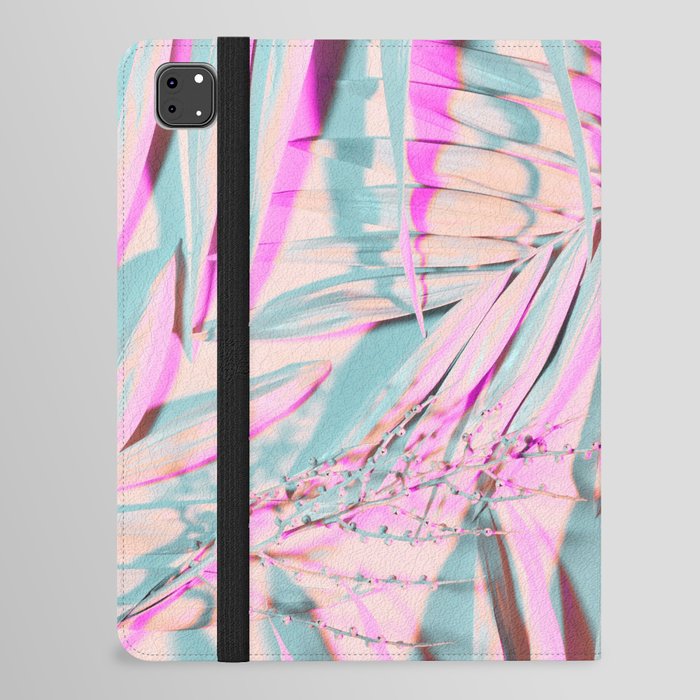 Tropical state of mind glitch pink pattern iPad Folio Case