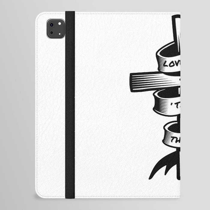 LOVE YOU. Cross with a message. iPad Folio Case