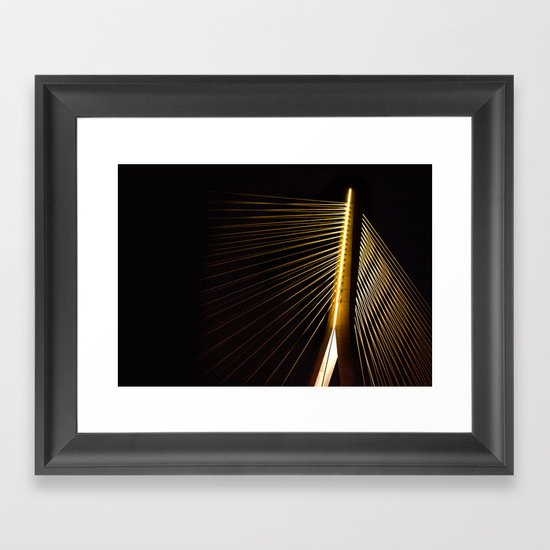 New Bridge at night Framed Art Print
