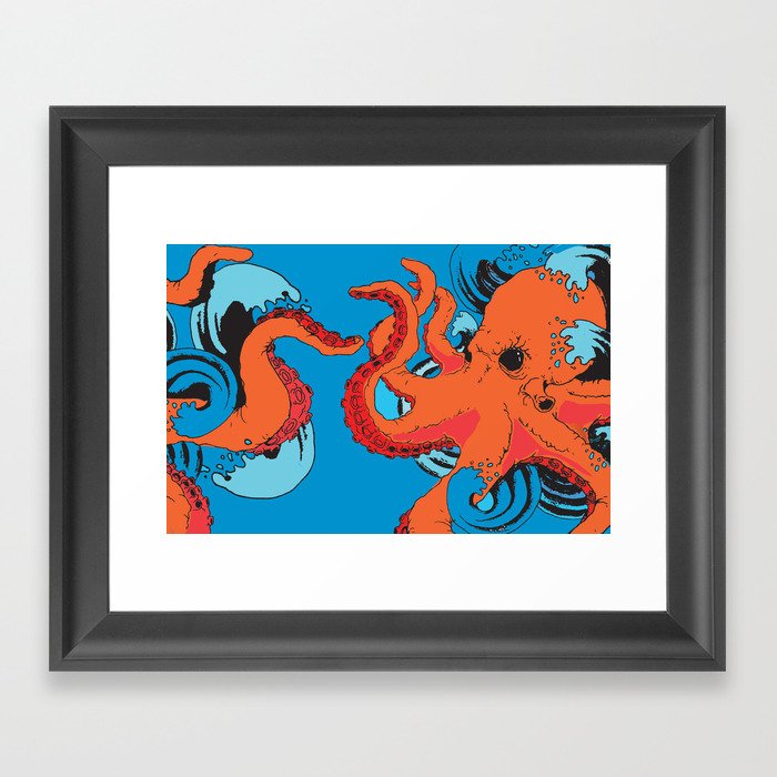 Release the Kracken Octopus Framed Art Print