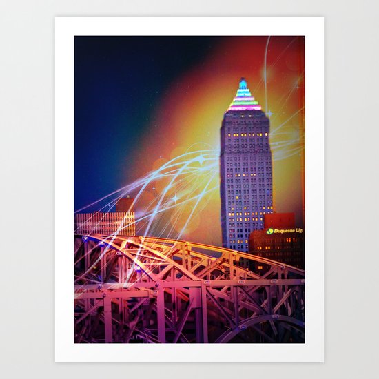 Moonbeams Over The Bridge Art Print