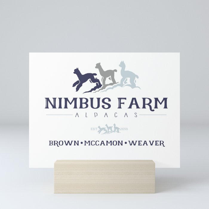 Nimbus Farm Alpacas LLC Logo Mini Art Print