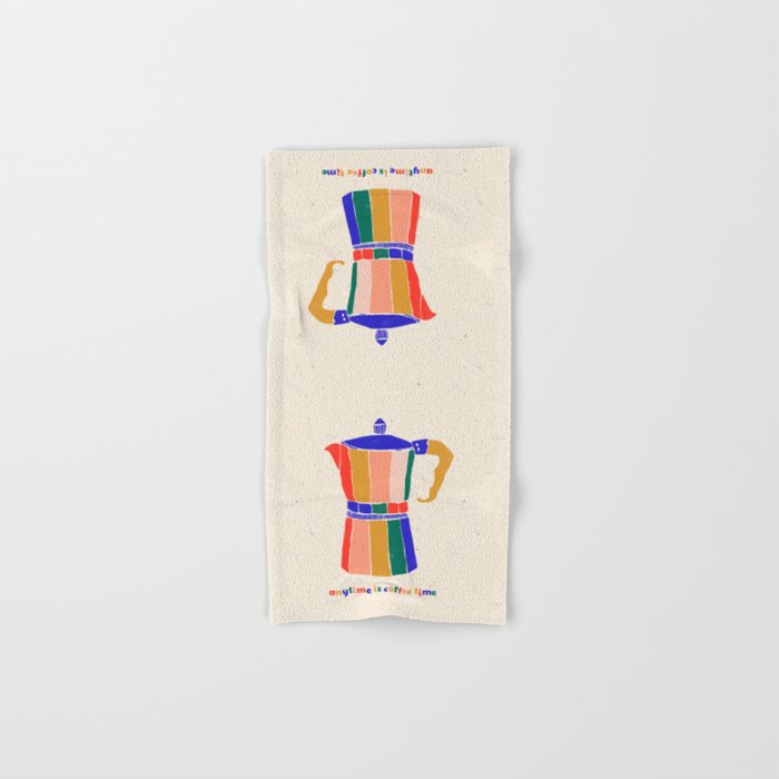 Anytime Is Coffee Time - Espresso Art Hand & Bath Towel