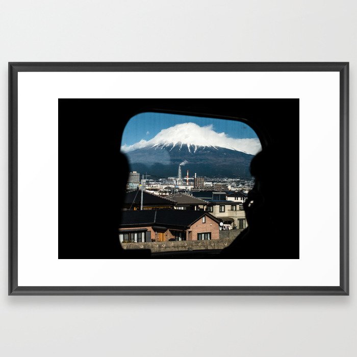 Mt Fuji Noir Framed Art Print