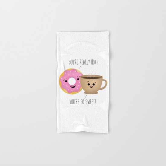 Donut and Coffee | Really Hot and So Sweet Hand & Bath Towel