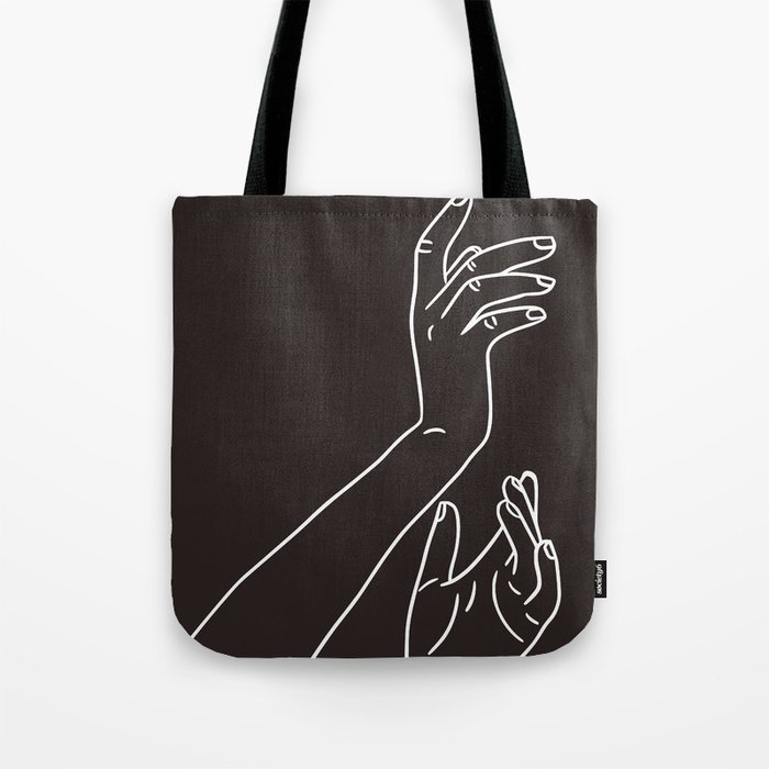 Minimalist Hands Tote Bag