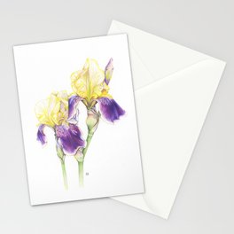 Violet & Yellow Bearded Iris Stationery Cards