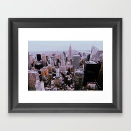 New York City // Retro 8 Framed Art Print