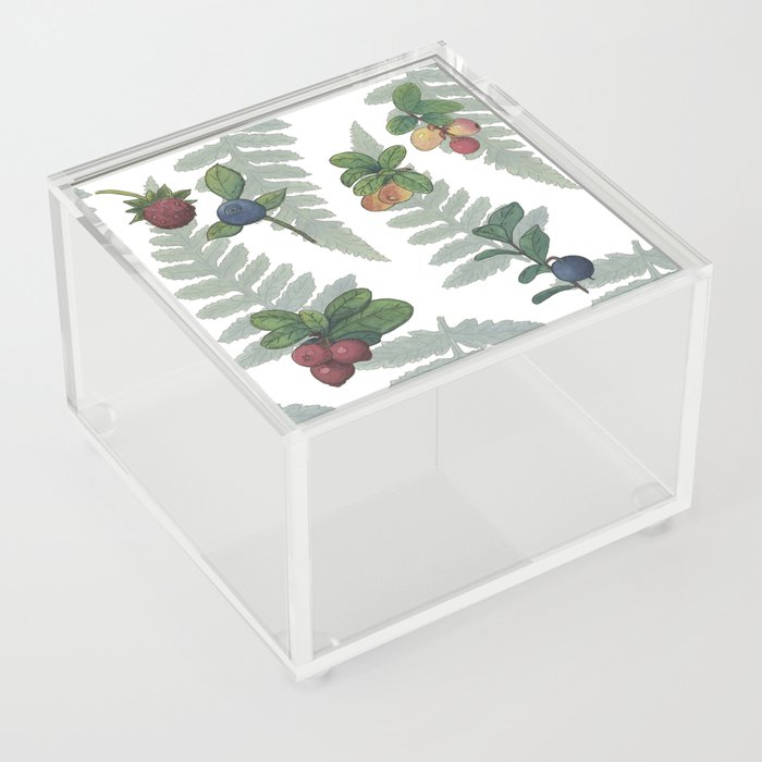 Berries and ferns Acrylic Box
