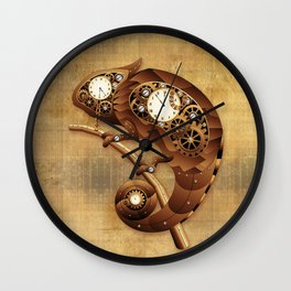 Steampunk Chameleon Vintage Style Wall Clock