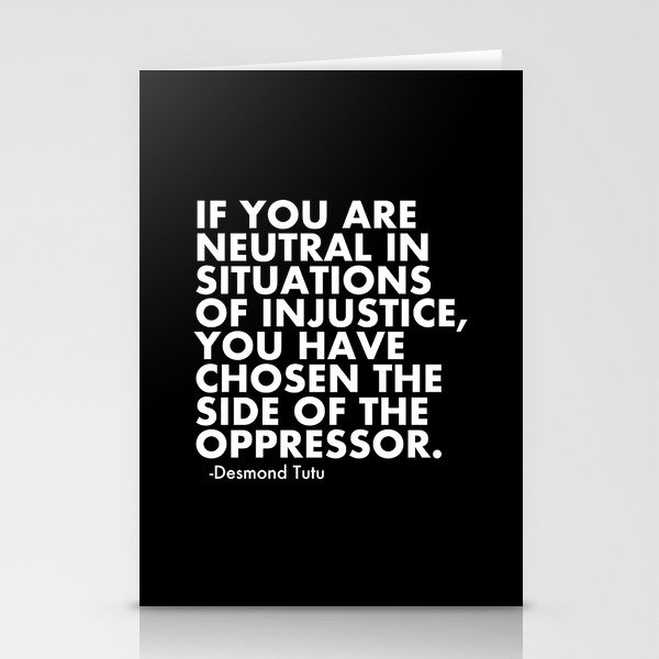 Human Rights Quote Protest Political Stationery Cards