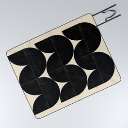 Abstraction_NEW_BLACK_LANDSCAPE_GEOMETRIC_POP_ART_0119Z Picnic Blanket