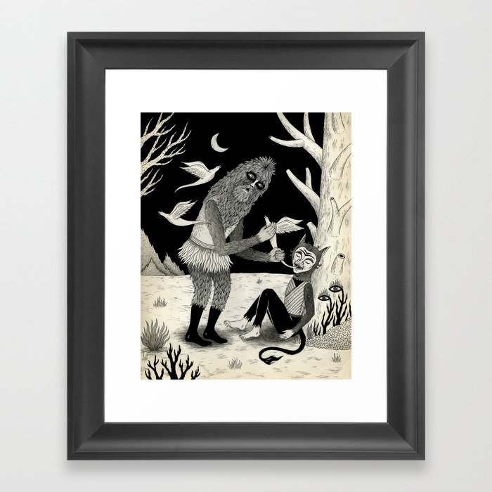 Thievery in the Woods Framed Art Print