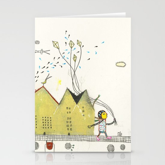 Walking Downtown Stationery Cards
