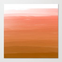 Distance 11 - Abstract Modern - Orange White Peach Coral Pumpkin Cinnamon Canvas Print
