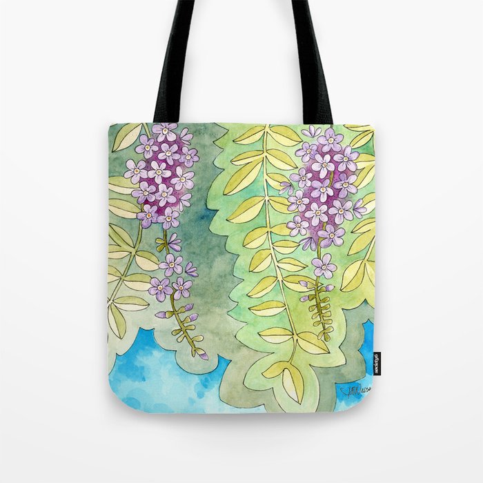 HANGING FLOWERS on the road! Tote Bag