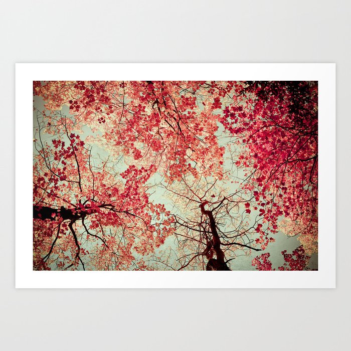 Autumn Inkblot Art Print