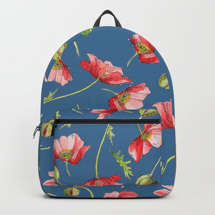 Red Poppies, Illustration Backpack