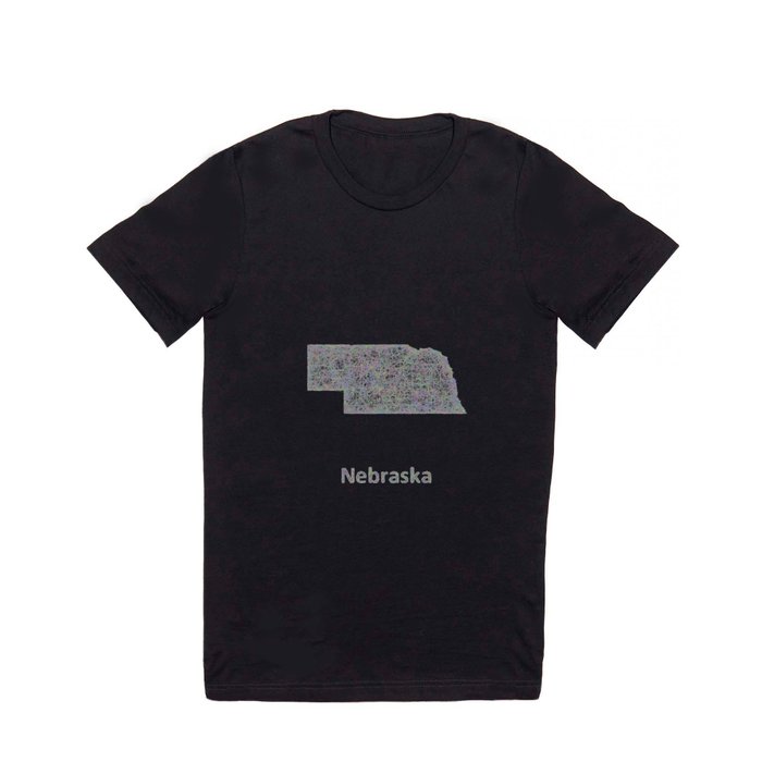 Nebraska map T Shirt