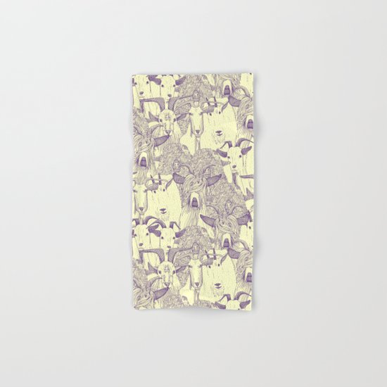 just goats purple cream Hand & Bath Towel