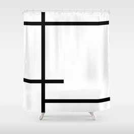 Minimalist Black Lines Art Shower Curtain