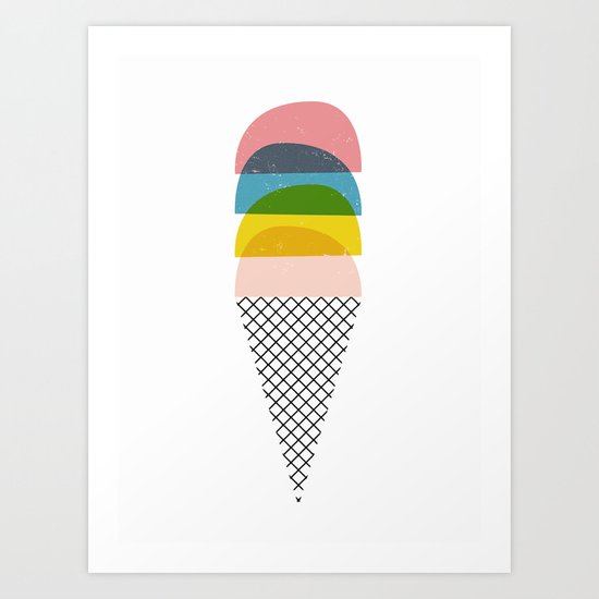 Ice cream art for kids Art Print