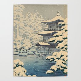 Kyoto Kinkakuji Temple by Tsuchiya Koitsu Poster