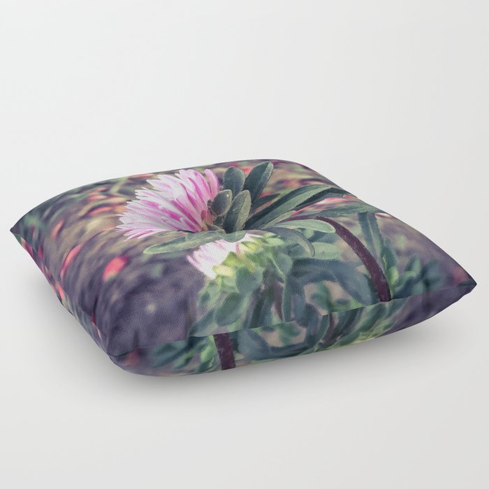 Pastel purple autumn Chrysanthemum Floor Pillow