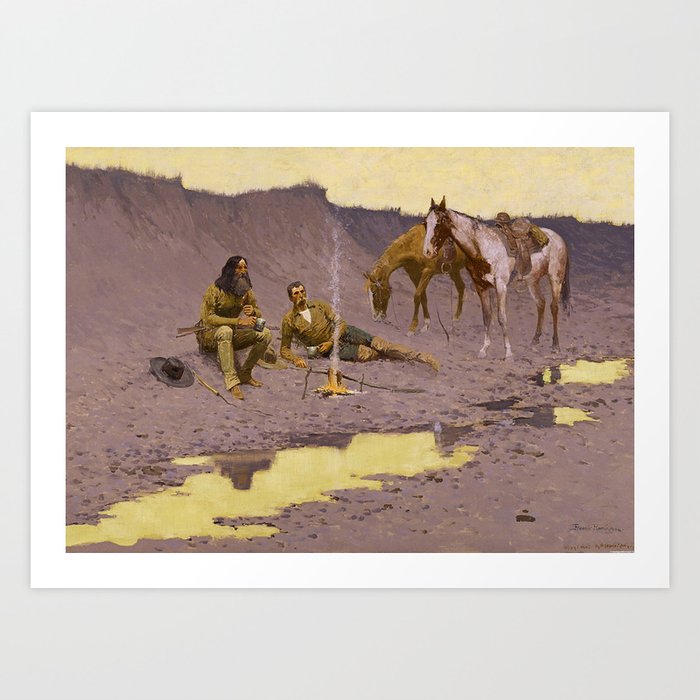 A New Year On the Cimarron by Frederic Remington Art Print