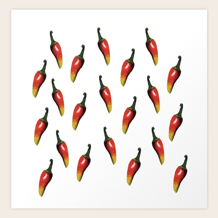 Colorful chili peppers Art Print by Manitarka Society6