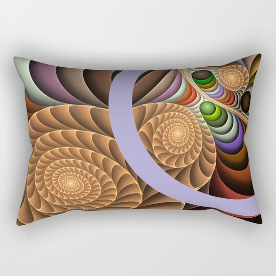 Pattern in motion, fractal geometric art Rectangular Pillow