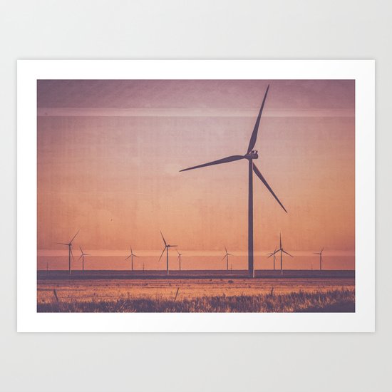 Southwest Windmills Route 66 Art Print
