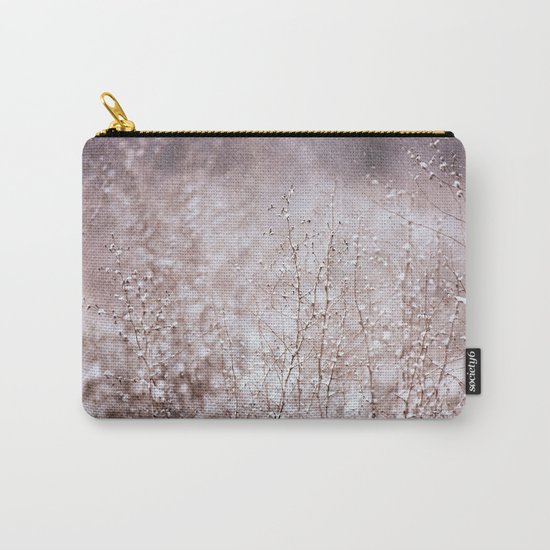 Snowy branches in the rain Carry-All Pouch