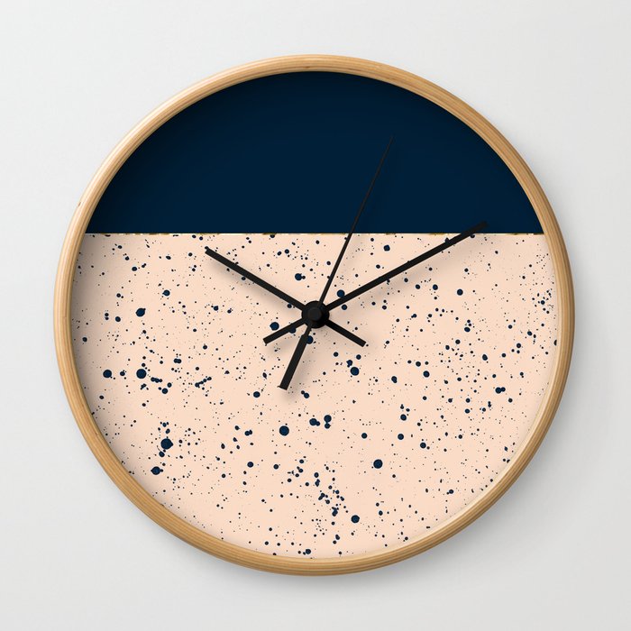 XVI - Dark Blue Wall Clock