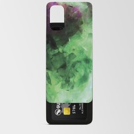 Green and Purple Smoke Abstract Android Card Case