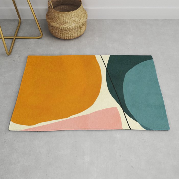 shapes geometric minimal painting abstract Rug