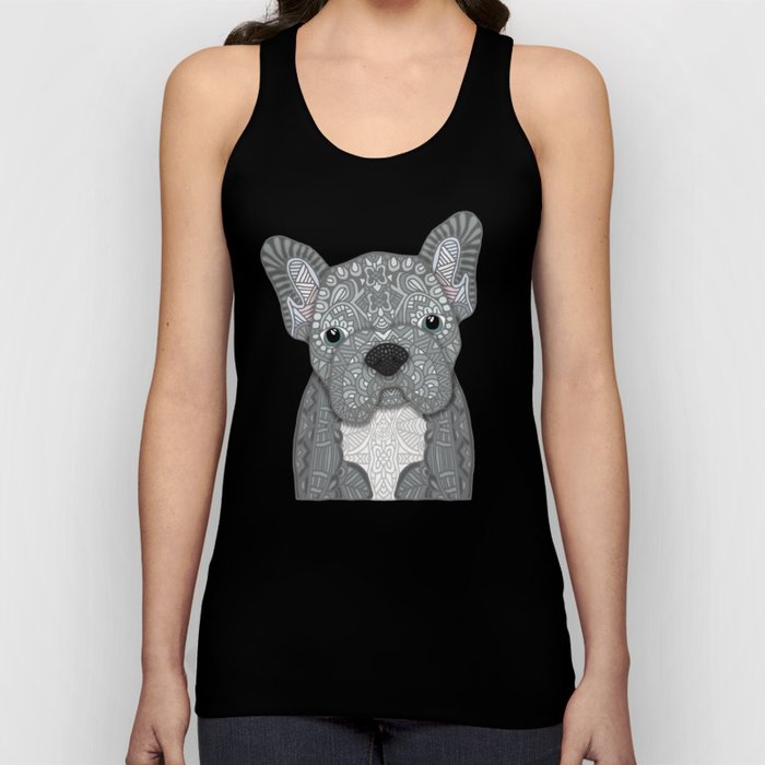 Gray Frenchie 001 Tank Top