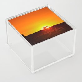 Sunset behind a horse Acrylic Box