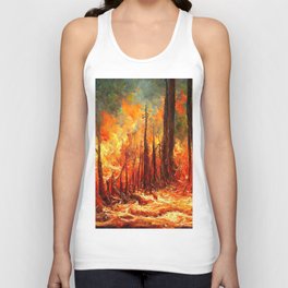 Force of nature, fire in forest Tank Top