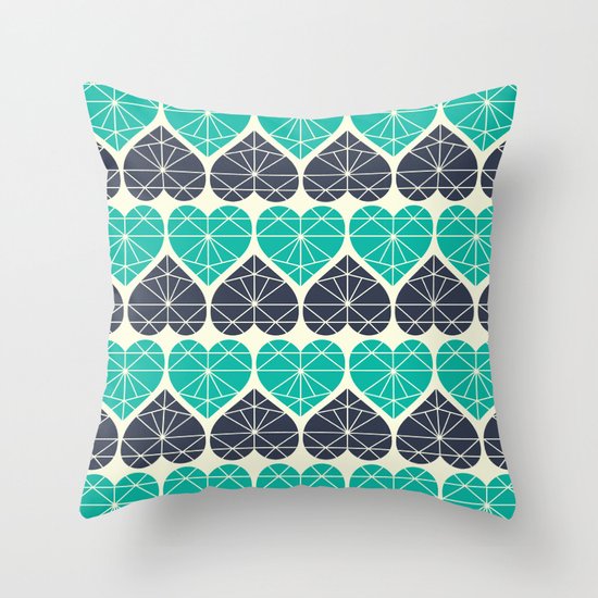 Heart-shaped pattern Throw Pillow by Karin Bijlsma Society6