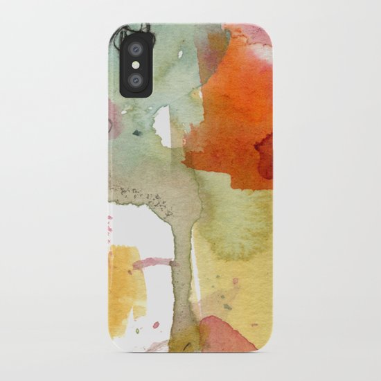 watercolour floral abstract iPhone Case